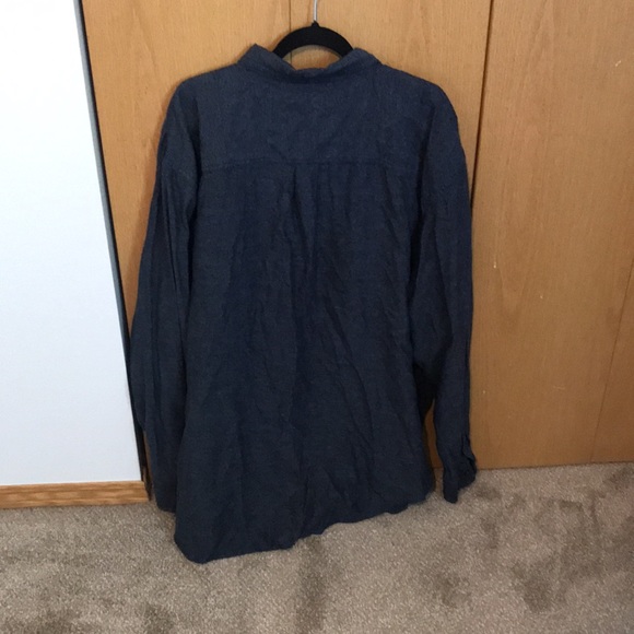 Mens plus size navy blue arrow 3XL long sleeve button up shirt - Picture 3 of 3
